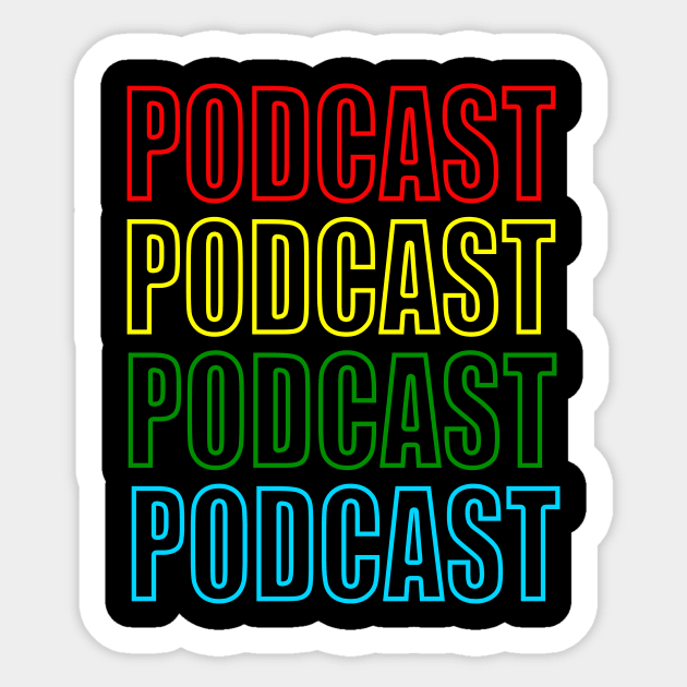 Podcast Sticker by Prime Quality Designs